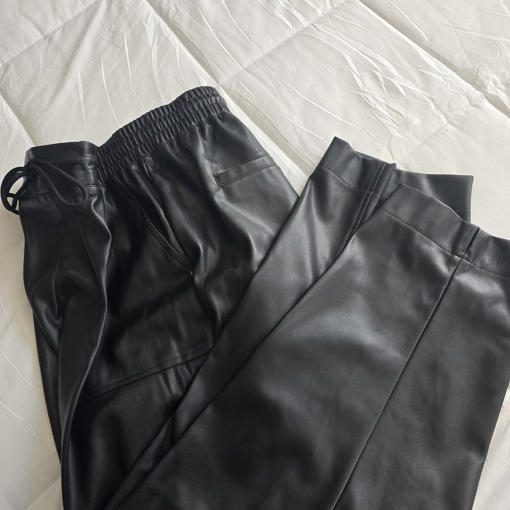 a new day Black Faux Leather Joggers - Picture 5 of 5